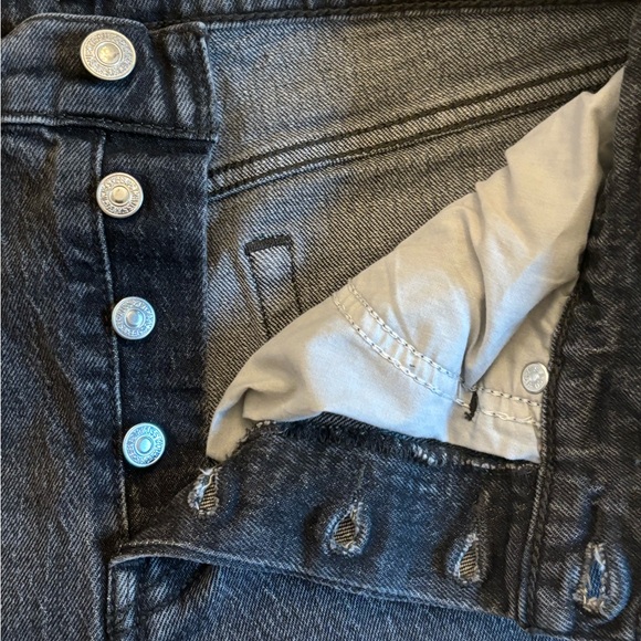 LEVI’S WEDGIE STRAIGHT JEANS | SIZE 27 | BLACK - Straight Leg Ankle Cropped - Picture 8 of 14